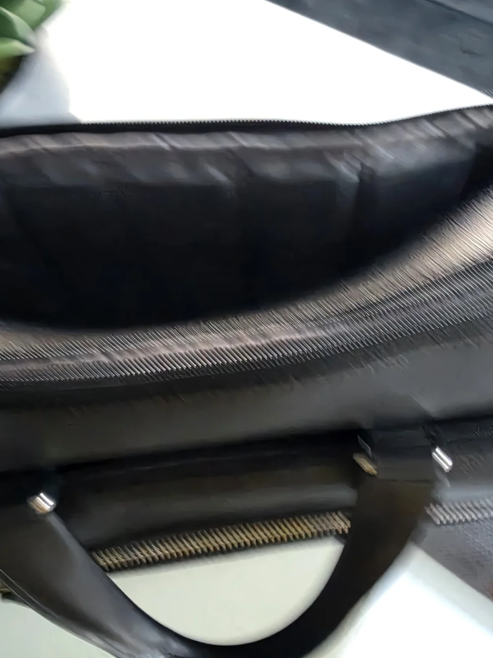 Black Men's Briefcase-Style Laptop Bag